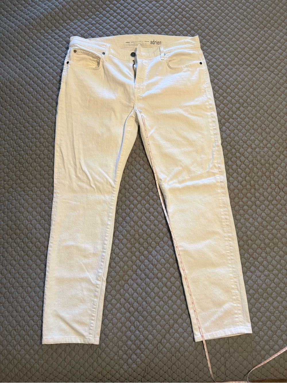 7 For All Mankind Men's White Slim Jeans
